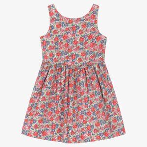 Ralph Lauren Girls Red & Blue Floral Cotton Dress (size 6x)